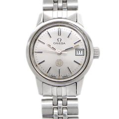 OMEGA DeVille USS 566.0045 Cal.683 17 Jewels Date Silver SS Stainless Ladies' Hand-wound Antique Vintage De Ville Watch [Pre-owned]