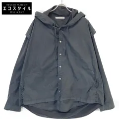 ACNE STUDIOS　アクネ ストゥディオズ　ブラック FN-MN-SHIR000861 ガーメントダイ フーディシャツ　46のサムネイル