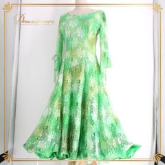 社交ダンス 衣装 Leirena レイリーナ ドレス スタンダード グリーン系