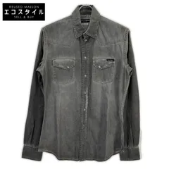 DOLCE&GABBANA　ドルチェアンドガッバーナ　G5BA3D/G8L49 SICILIA グレー ウエスタンデニムシャツ　39のサムネイル
