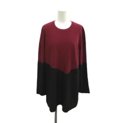 ソニアリキエル SONIA RYKIEL ニット セーター ウール 44 ボルドー 黒 ブラック 無地 ラウンドネック 長袖 /KK ■ECA007のサムネイル