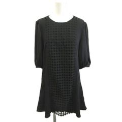 ②【美品】TO BE CHIC☆トゥービーシック☆半袖ワンピース☆ブラック