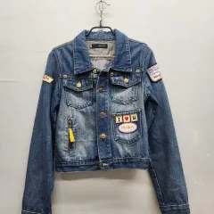 DSQUARED2 マルチパッチウォッシュドクロップドデニムジャケット S (XS S)のサムネイル