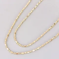 18金 K18 男女兼用 ジュエリーマキ シリンダーネックレス 1.85ｇ 40㎝ Z1829のサムネイル