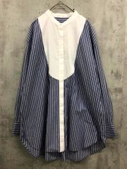 25SS】未使用級♡モユル ストライプ柄 アシンメトリー切り替えビッグ 