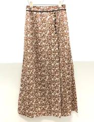 【タグ付き/美品】archives ロングスカート Mサイズ 花柄 キャメル ブラウン系 アルシーヴ KSKY26-1596のサムネイル