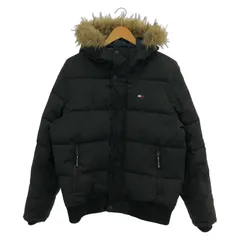 【中古】TOMMY HILFIGER フーディボンバージャケット サイズM 黒 トミーヒルフィガー[91]のサムネイル