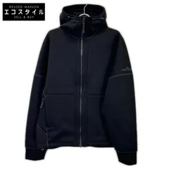 STONE ISLAND　ストーンアイランド　23SS K2S156100031 S0213 ブラック レーヨン ロゴ刺繍 ドローコードジップフーディ　Lのサムネイル