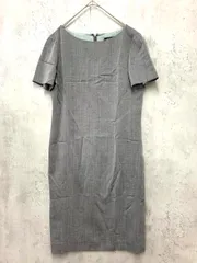 BURBERRY バーバリー 三陽商会 ウール ひざ丈 バックジップ 半袖 ワンピース size40/グレー ■◆ レディースのサムネイル