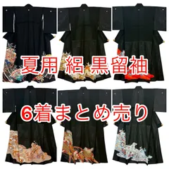 夏物 絽 黒留袖 6着まとめ売り】 リメイク用 着用可能 - メルカリ