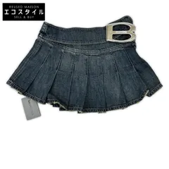 BALENCIAGA　バレンシアガ　美品 国内正規 25FW 852329TTW76 FW25 Buckle Pleated skirt/バックルプリーティド　36のサムネイル