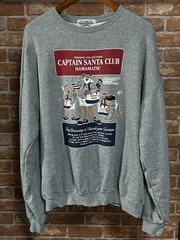 【浜松限定】Captain Santa CLUB  HAMAMATSU限定  90s  アメカジ トレーナー　スウェット　グレー　メンズ　L  ロゴ　キャラクター　綿100%のサムネイル