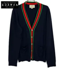 GUCCI　グッチ　576806 ネイビー ウールカーディガン　Lのサムネイル