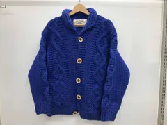 Kanata カナタ 1980's ニットセーター カウチン ケーブル HAND MADE IN CANADA カナダ製 ヴィンテージ 古着 ブルーのサムネイル