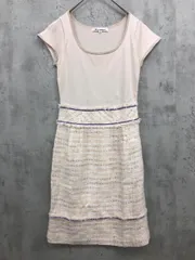 JG by JUSGLITTY ジャスグリッティー 59160012 日本製 ツイード 半袖 ニット ワンピース size2/アイボリー系 ■◆ レディースのサムネイル