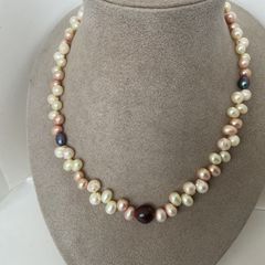 2475 美品❣️淡水真珠3.5~4mm+あこや花珠7.2mm ネックレス - メルカリ