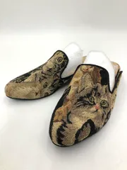 CASSELINI キャセリーニ ネコ ゴブラン織 ジャガード サンダル size23.5?/ベージュ系 ■■ レディースのサムネイル