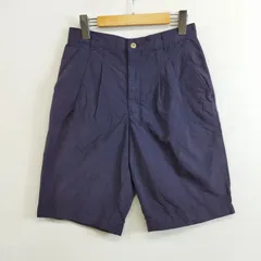 90s GUESS ゲス ハーフ ショート パンツ ２タック USA製 カジュアル 古着 VINTAGE ネイビー 29 G534のサムネイル