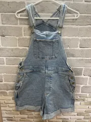 【B4-38】◇HOLLISTER サイズM ショートオーバーオール　ライトブルーのサムネイル