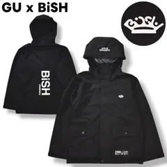 ジーユー GU x ビッシュ BiSH 清掃員 クリーニング スタッフ プリント マウンテン パーカー ウィンド ジャケット ジャンパー S ブラック アーティスト コラボ グッズ メンズのサムネイル