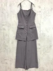 美品 ROYAL PARTY ロイヤルパーティー 7254-071-1 ベストレイヤード風 オールインワン sizeF/グレー ■◆ レディースのサムネイル