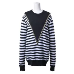 BALMAIN 136677 チェーンデザイン ボーダー コットン混 ニットのサムネイル