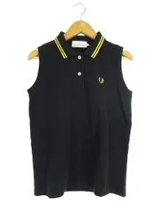 フレッドペリー FRED PERRY ポロシャツ ノースリーブ ロゴ サイズ M 黒 QQQのサムネイル