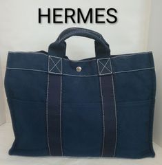 HERMES エルメス フールトゥMM キャンバス トートバッグ ririジップ