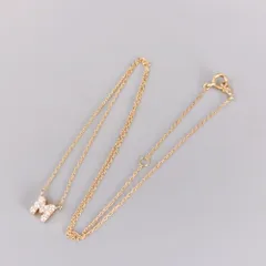 18金 K18 ダイヤ0.1ct アルファベットネックレス 1.52g 39㎝ Z1837のサムネイル