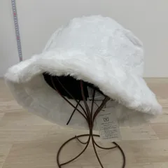 未使用 Mystrada/マイストラーダ エコファー バケットハット/帽子 ホワイト/白 品番32488770 サイズ99 レディース[OP00070]のサムネイル