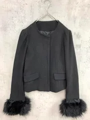 tocco closet トッコクローゼット 186-130426  フェイクファー  ノーカラー ジャケット sizeM/黒◆■レディースのサムネイル