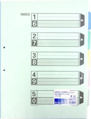 【未使用品】コクヨ ファイル インデックス カラー仕切カード A3 2穴 5山 10組 シキ-90 