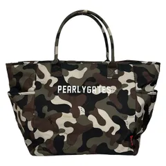 PEARLY GATES(パーリーゲイツ) トートバッグ - カーキ×ダークブラウン×マルチ 迷彩柄のサムネイル