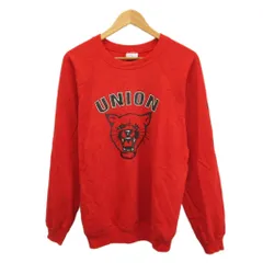 ヘインズ Hanes トレーナー 裏起毛 XL 赤 レッド クルーネック 長袖 プリント トップス /YU ■GY70のサムネイル