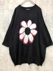Alfred Alex ルフレッドアレックス モノマート aakn463 フラワージャガードショートスリーブ ニット セーター sizeL/黒 ◆■ レディースのサムネイル