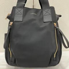 6347　FIRANO　フィラノ　2way　リュックサック　リュック　ハンドバッグ　キャリーオン　ブラック　黒　ナイロン　レザー　レディース　軽量　ポケット多数のサムネイル