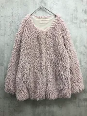 NICE CLAUP ナイスクラップ プードル ファー コート ピンク ◆■ レディースのサムネイル