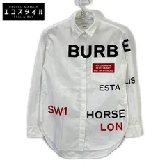 BURBERRY　バーバリー　8015637 ホワイト ホースフェリー ティッシ期 コットン シャツ　34のサムネイル