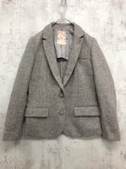 nano universe ナノユニバース ツイード ヘリンボーン ジャケット size38/グレー系 ◆■ レディースのサムネイル