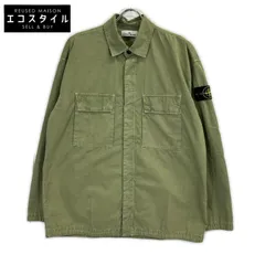 STONE ISLAND　ストーンアイランド　7815115WN カーキ Overshirt ロゴワッペン ウォッシュ加工 長袖シャツ　Lのサムネイル