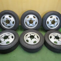 バリ溝！9分！6本◎トラック 215/70R17.5 118/116L スタッドレス ダンロップ ウインターマックス LT03 TOPY スチール 17.5インチ PCD208/5H◎6052601シスのサムネイル