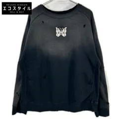 needles　ニードルズ　25AW RW336 ブラック DECONSTRUCTED SWEAT SHIRT スウェットトレーナー　Lのサムネイル
