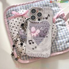 KY-41C キッズ携帯 ラベンダー クロミスマホケース クロミストラップ