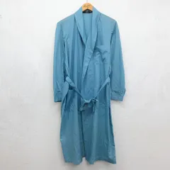 S/古着 タウンクラフト 長袖 ビンテージ ガウン 羽織り メンズ 60年代 60s ロング丈 アイスブルー 26jul06のサムネイル