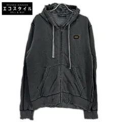DOLCE&GABBANA　ドルチェアンドガッバーナ　グレー コットン ロゴプレート付き ジップアップパーカー　54のサムネイル