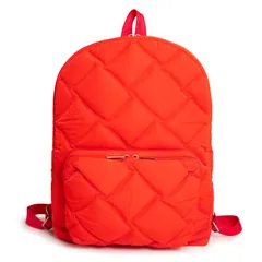 ボッテガヴェネタ 652188 652188 マキシイントレチャート ナイロン トマト オレンジ レッド リュック デイパック バックパック シルバー金具 BOTTEGA VENETA（中古）のサムネイル