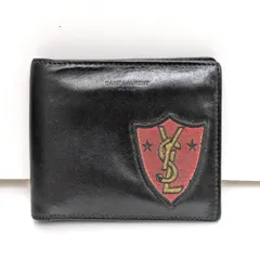 Dz447401 サンローランパリ 二つ折り財布 パッチワーク 361320 ブラック メンズ SAINT LAURENT PARIS 中古のサムネイル