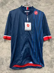 KK053 カステリ CASTELLI 半袖 サイクルジャージ 2XL 青のサムネイル