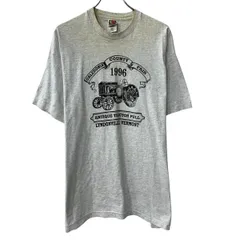 90s USA製 FRUIT OF THE LOOM 半袖 プリントTシャツ 2XL ライトグレー フルーツオブザルーム 90年代 カットソー 夏物 a807-6295のサムネイル