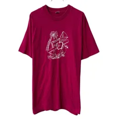 90s USA製 FRUIT OF THE LOOM 半袖 プリントTシャツ 2XL ピンク フルーツオブザルーム プルオーバー 90年代 カットソー 夏物 a807-6302のサムネイル